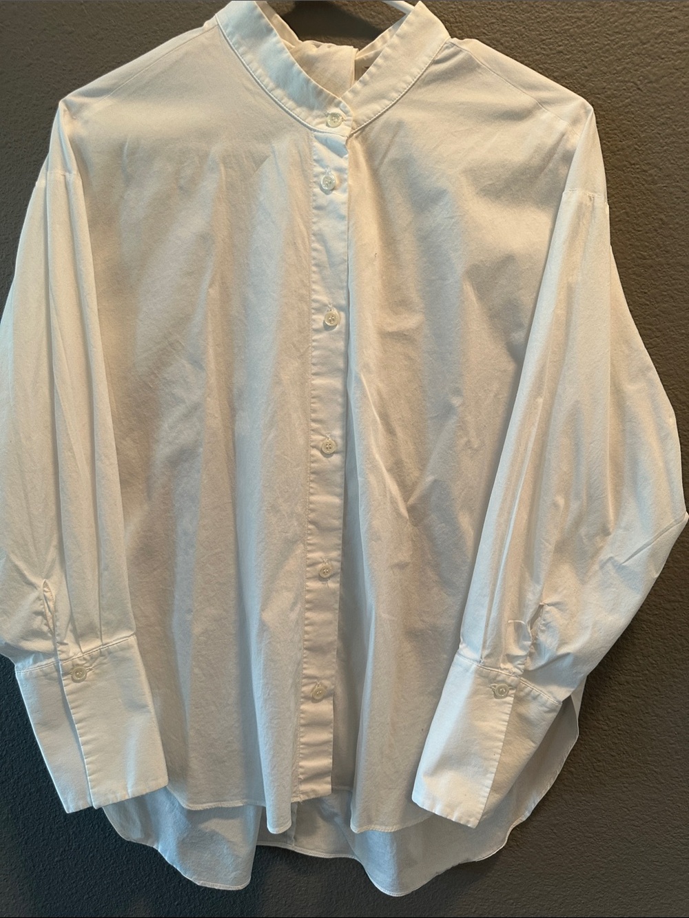 Zara Crisp White Button-Up Shirt